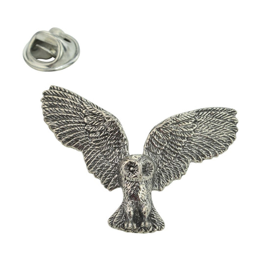 Owl Pewter Lapel Pin Badge - Ashton and Finch