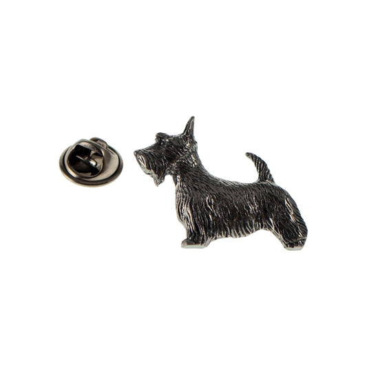 Scottie Dog Pewter Lapel Pin Badge - Ashton and Finch