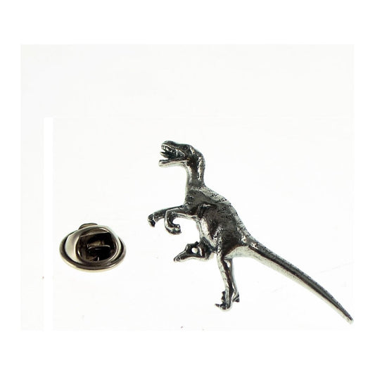 Velociraptor Pewter Lapel Pin Badge - Ashton and Finch