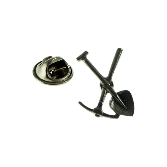 Pick & Shovel Pewter Lapel Pin Badge - Ashton and Finch