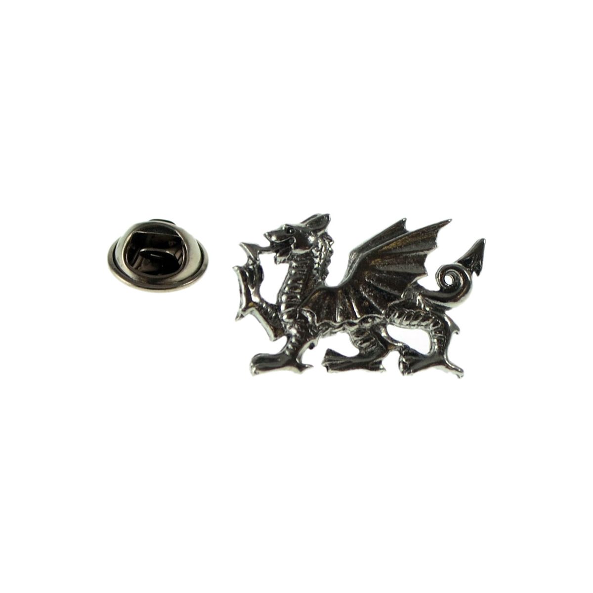 Heraldic Dragon Pewter Lapel Pin Badge - Ashton and Finch