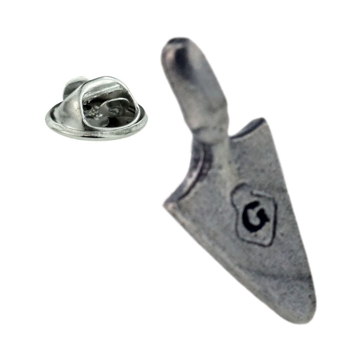 Masonic with G Design Trowel Pewter Lapel Pin Badge - Ashton and Finch