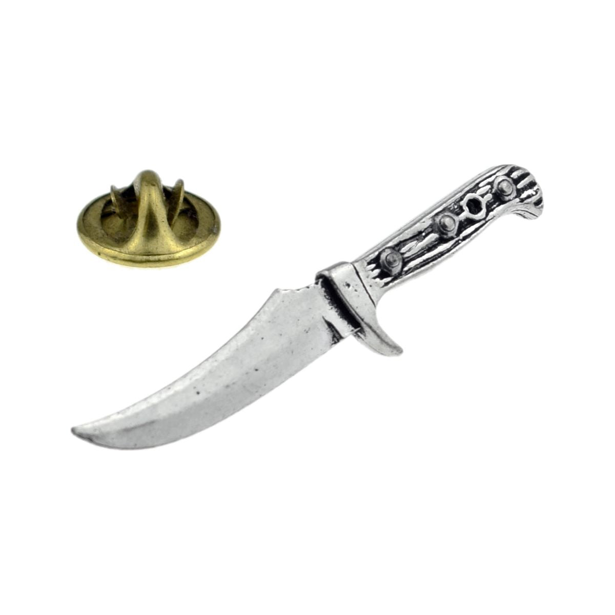 Hunting Knife Pewter Lapel Pin Badge - Ashton and Finch
