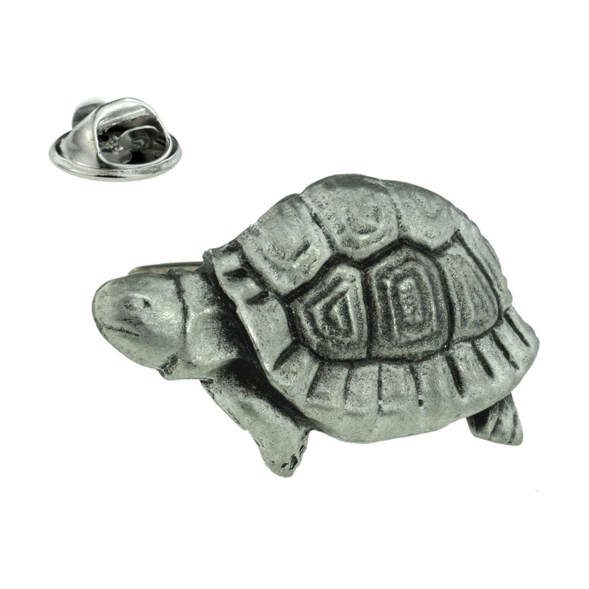 Tortoise Lapel Pin Badge In British Pewter - Ashton and Finch