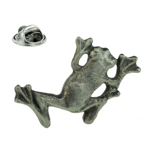 Tree Frog Lapel Pin Badge In British Pewter - Ashton and Finch