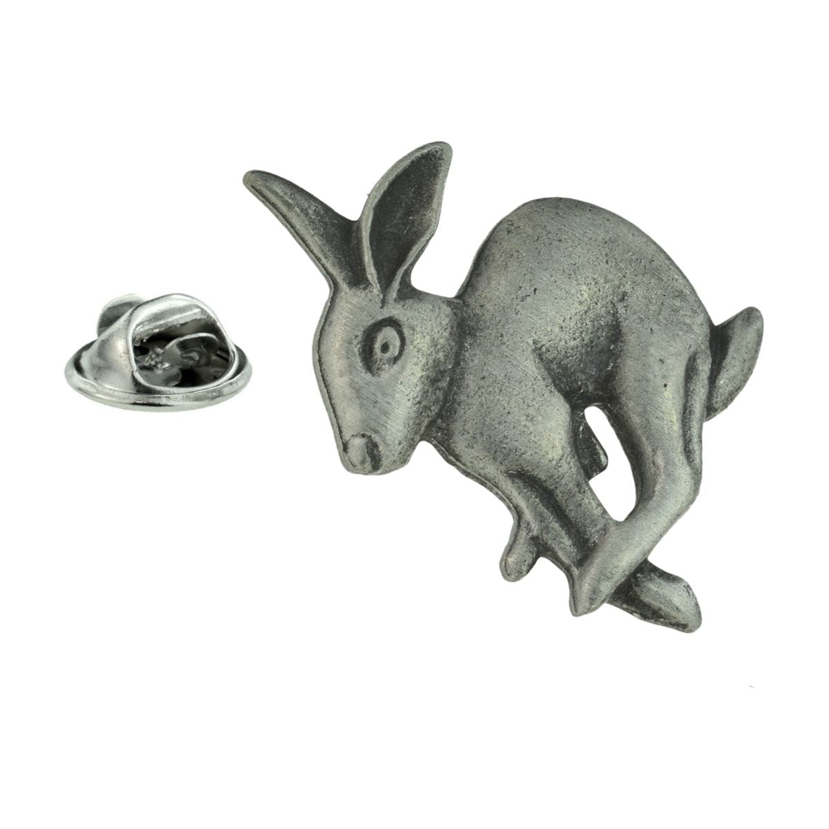 Hare Rabbit Lapel Pin Badge In British Pewter - Ashton and Finch