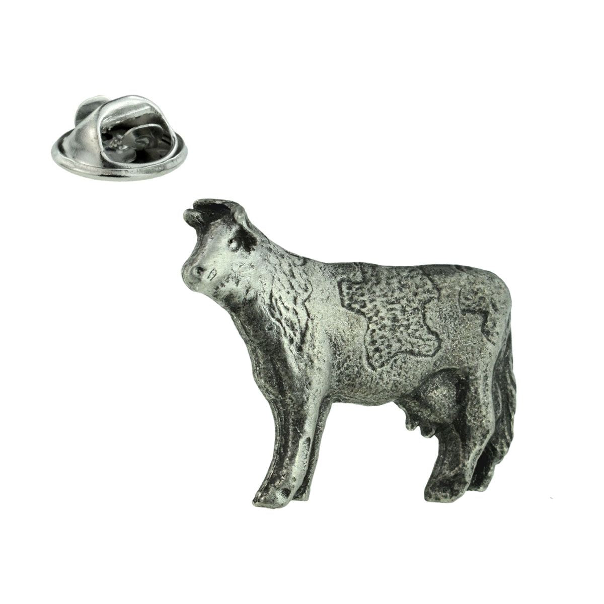 Cow Lapel Pin Badge In British Pewter - Ashton and Finch
