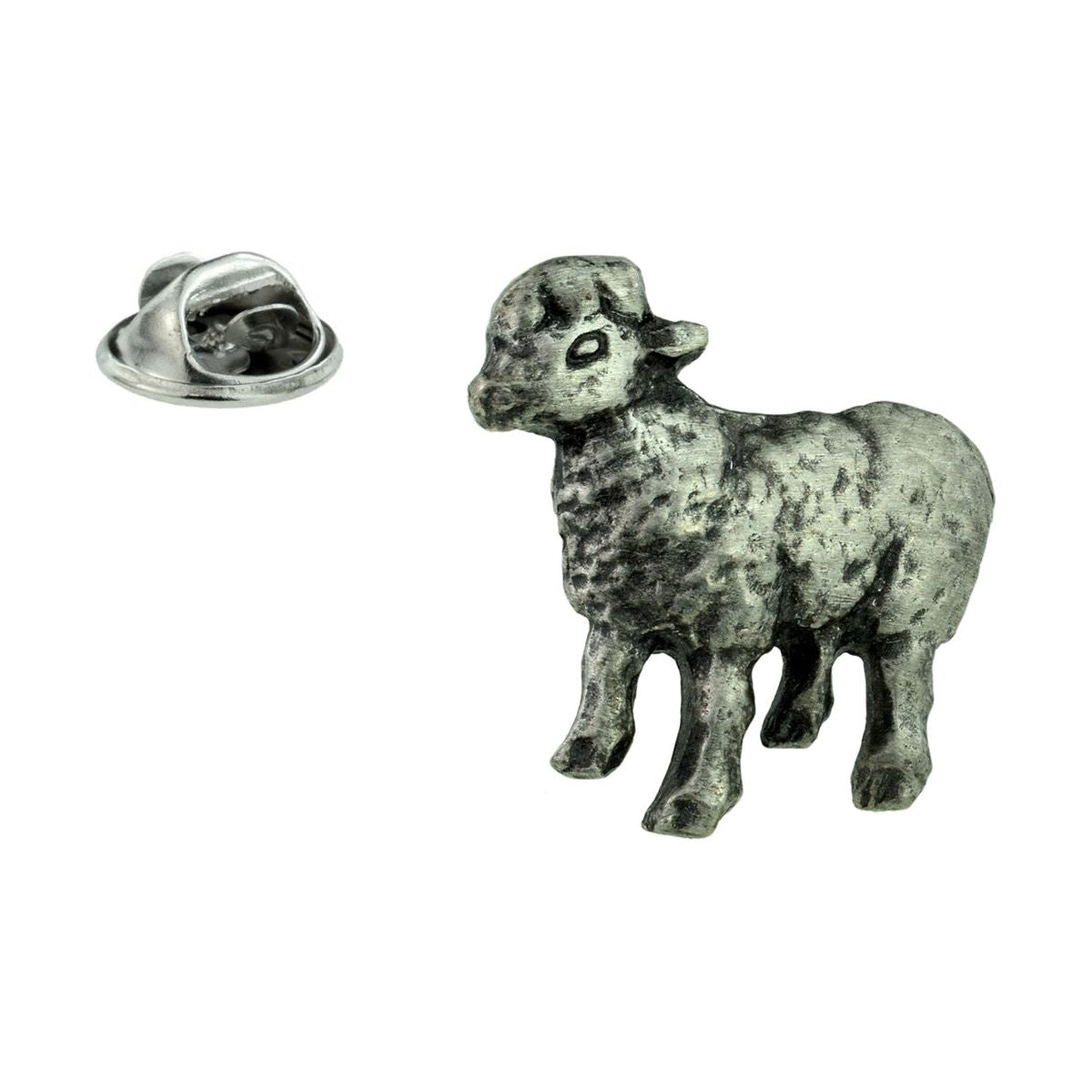 Sheep Lapel Pin Badge In British Pewter - Ashton and Finch