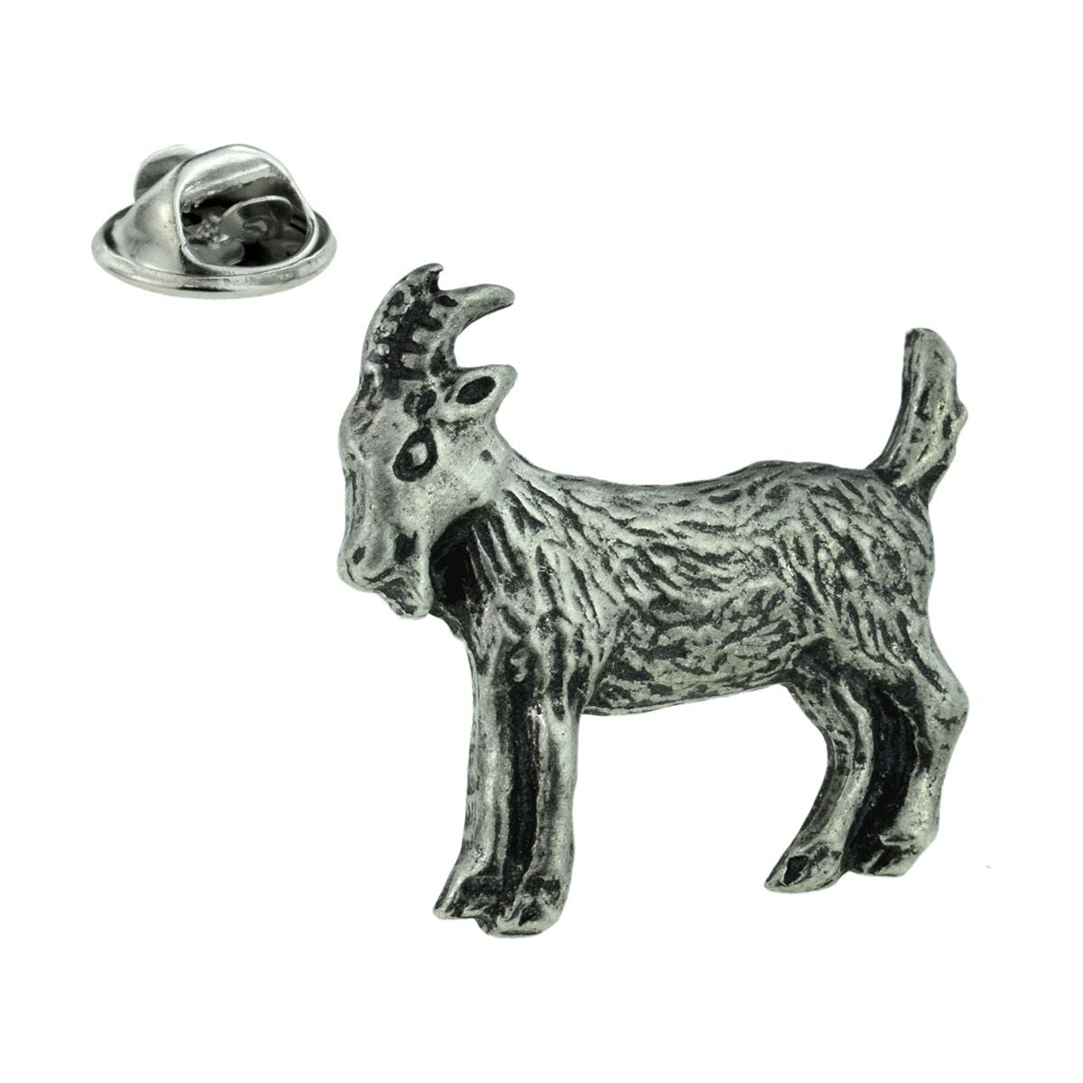 Goat Lapel Pin Badge in British Pewter - Ashton and Finch