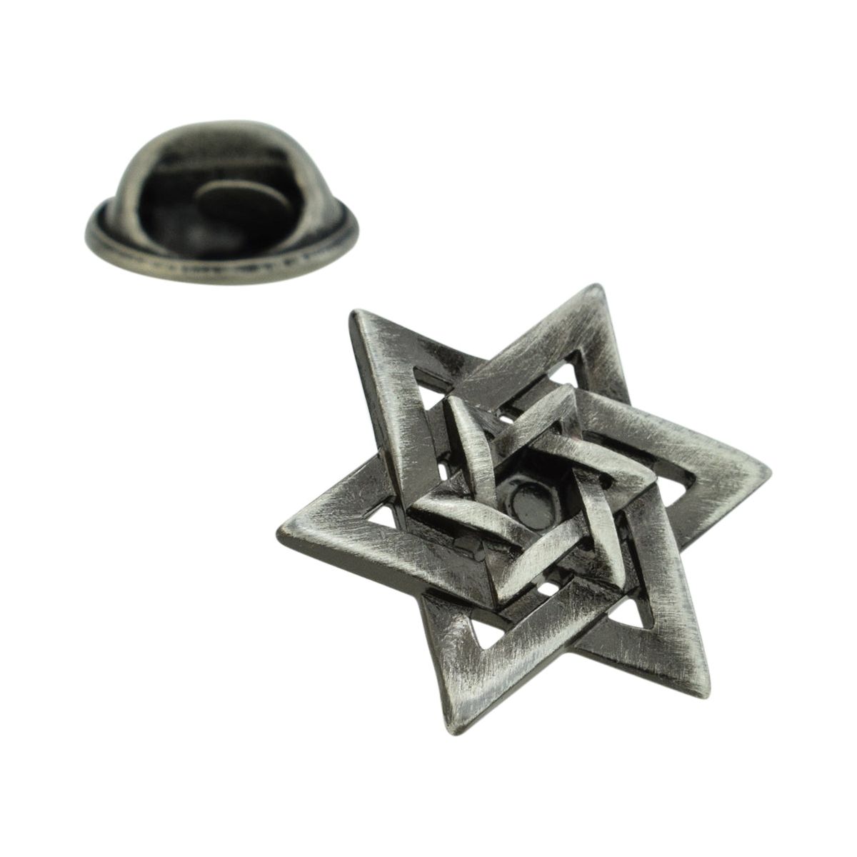 Antique Style Star of David Lapel Pin Badge - Ashton and Finch