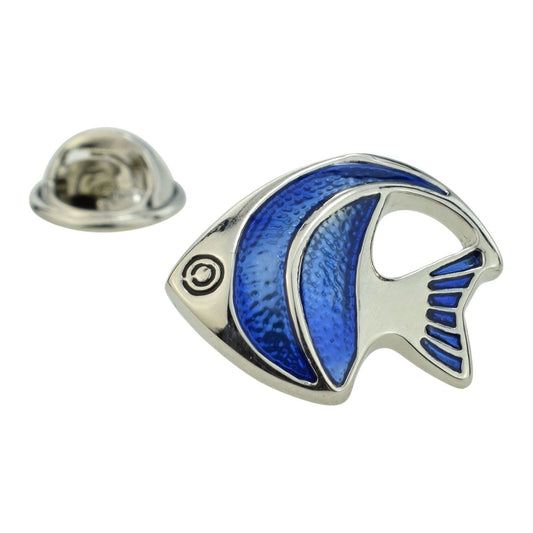 Blue Tropical Fish Lapel Pin Badge - Ashton and Finch