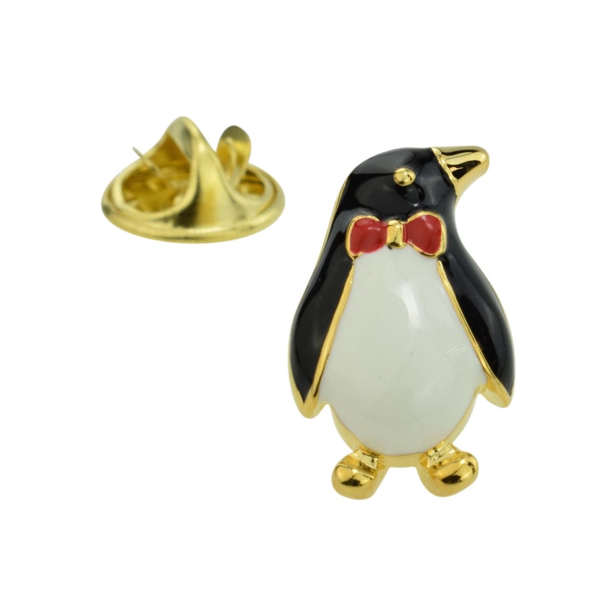 Gold & Coloured Penguin Lapel Pin Badge - Ashton and Finch