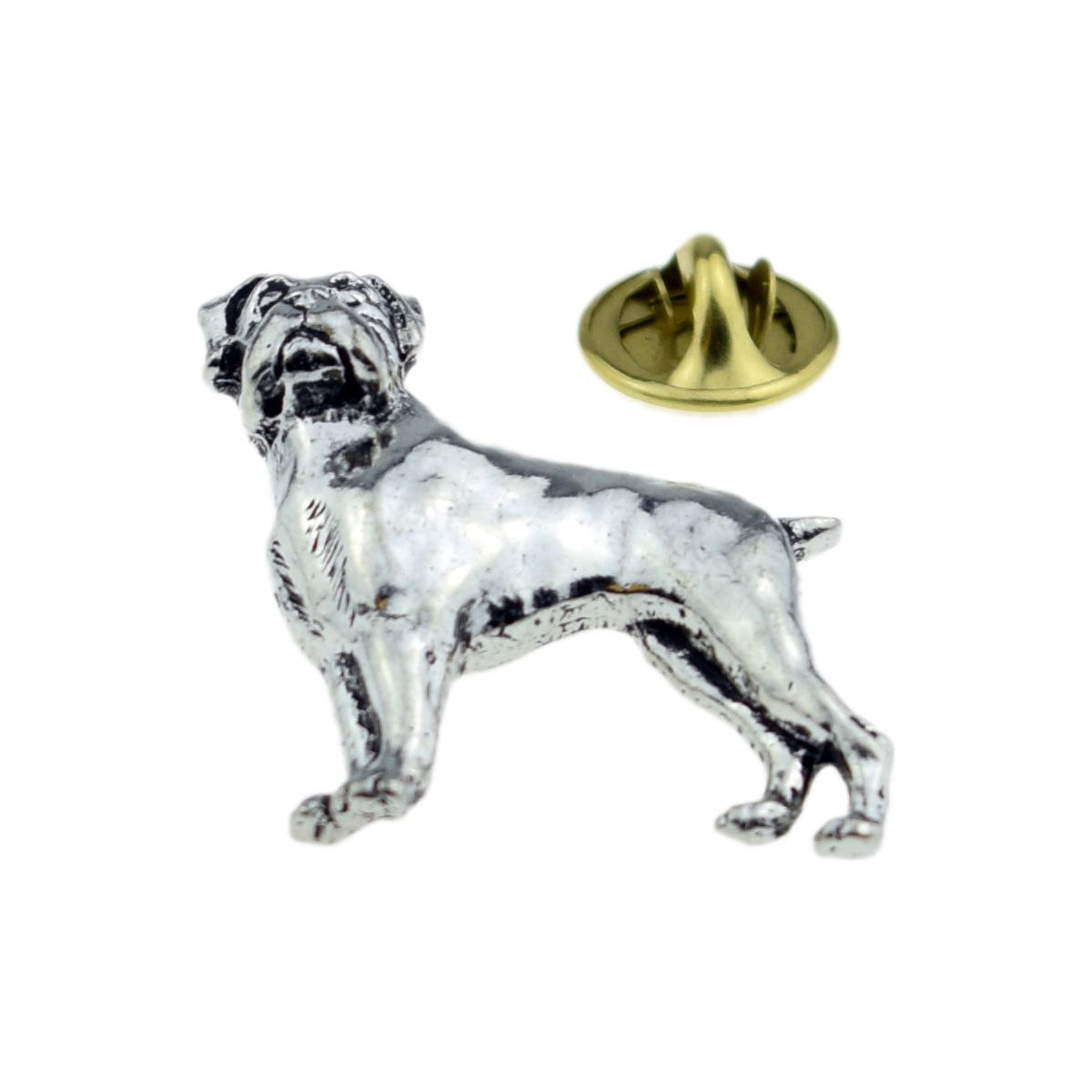 Boxer, Dog. English Pewter Lapel Pin Badge - Ashton and Finch