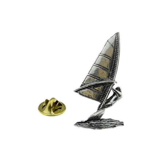 Windsurfer English Pewter Lapel Pin Badge - Ashton and Finch