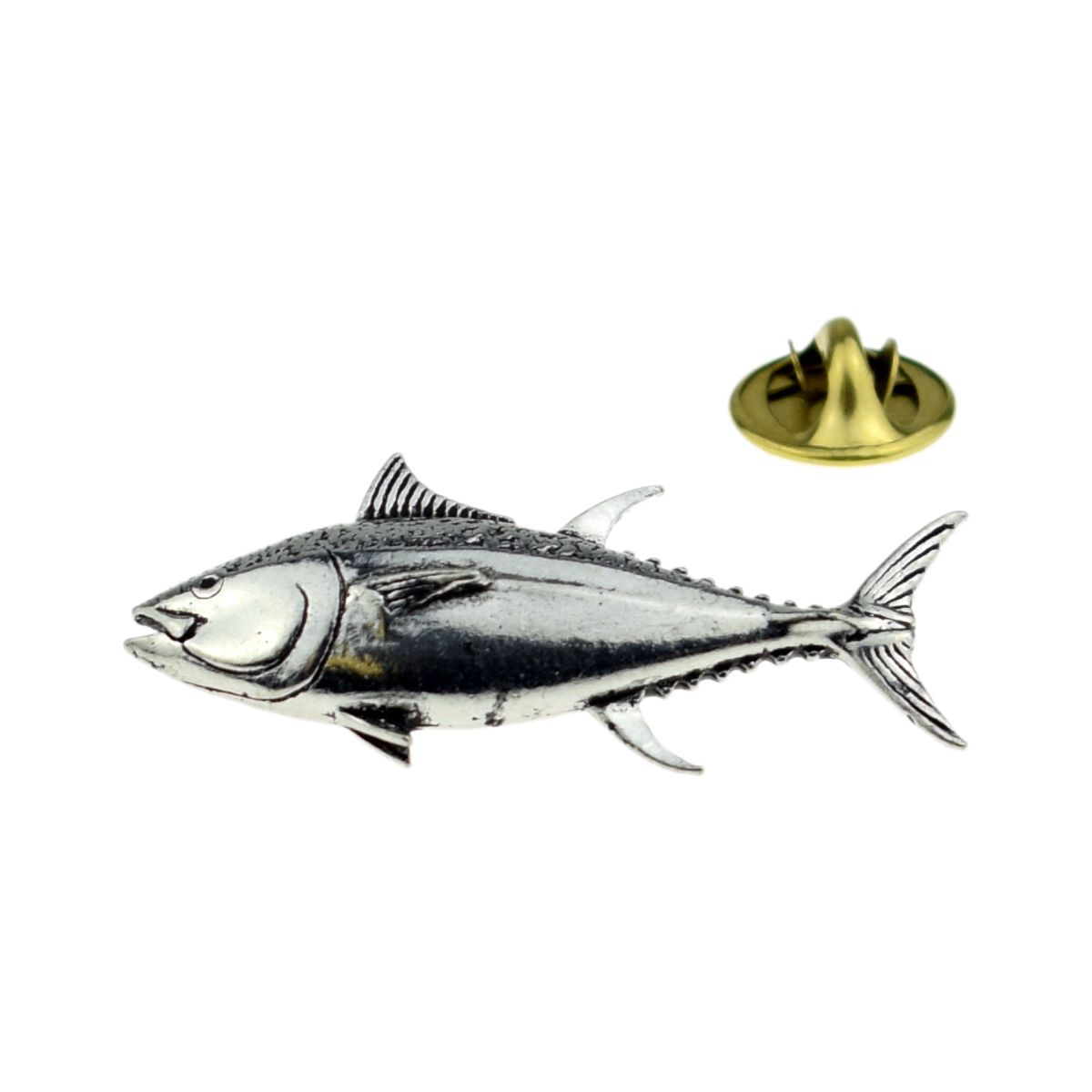 Tuna Fish Pewter Lapel Pin Badge - Ashton and Finch