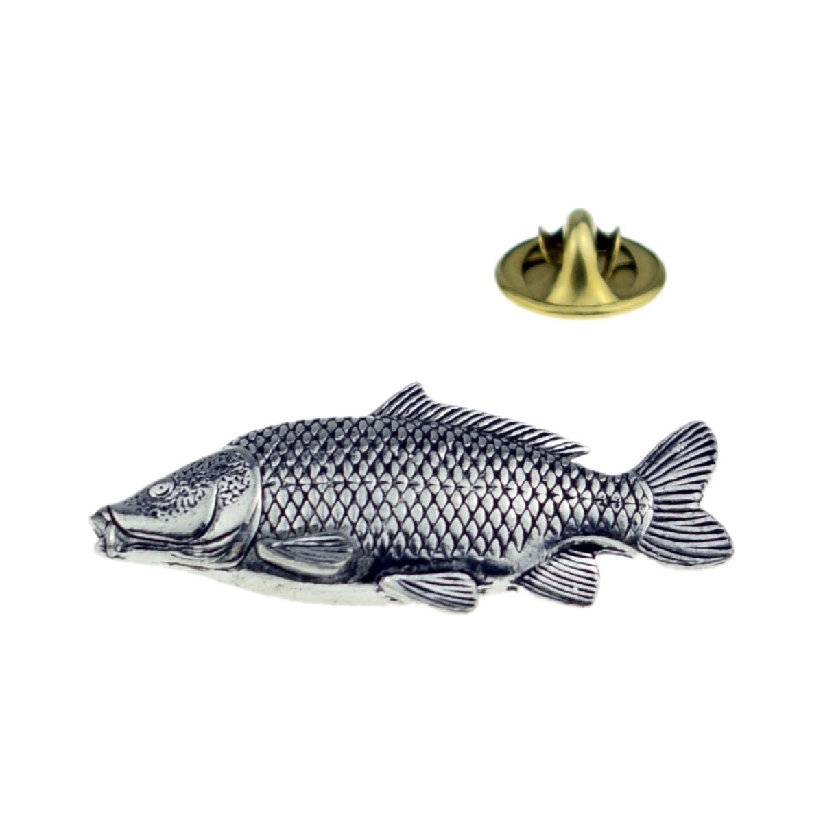 Common Carp Fish Pewter Lapel Pin Badge - Ashton and Finch