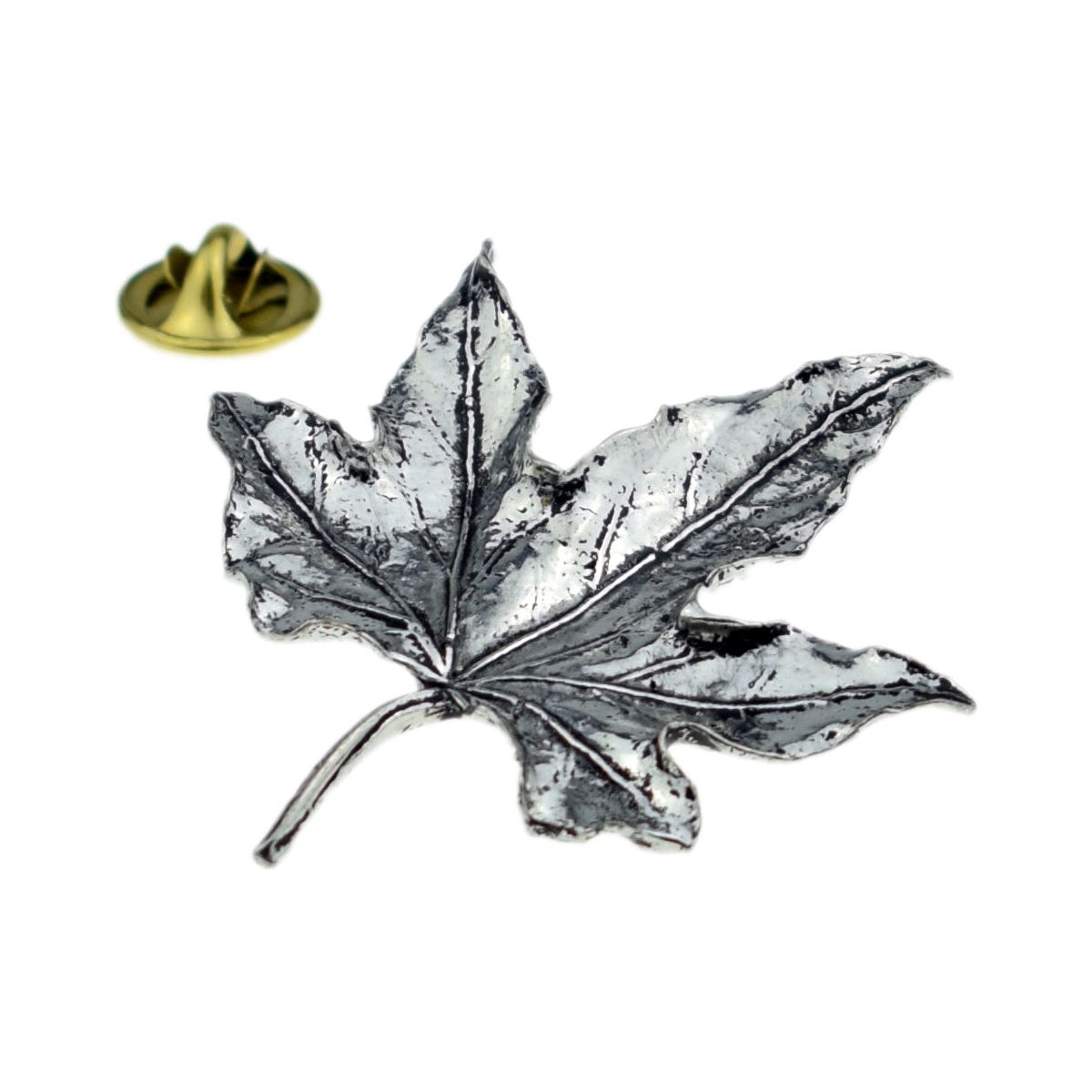 Canadian Maple Leaf English Pewter Lapel Pin Badge - Ashton and Finch