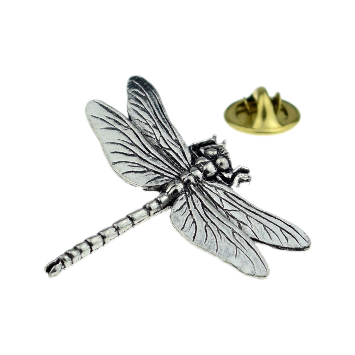 Dragonfly English Pewter Lapel Pin Badge - Ashton and Finch