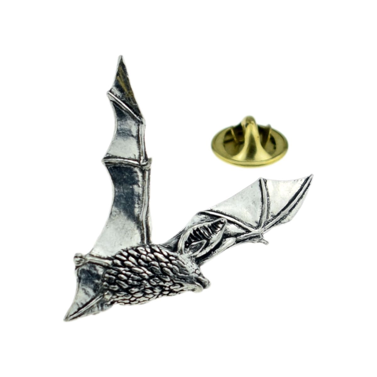 Long Eared BAT Pewter Lapel Pin Badge - Ashton and Finch