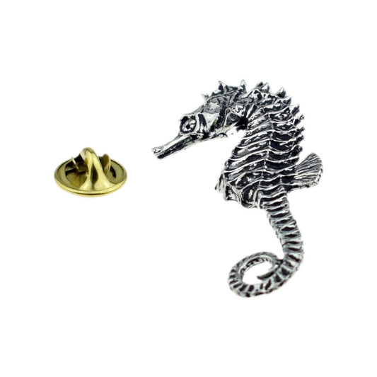 Seahorse, Nautical (Fish) English Pewter Lapel Pin Badge - Ashton and Finch