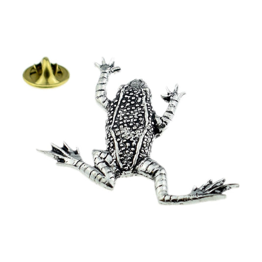 Leaping Frog (Toad) English Pewter Lapel Pin Badge - Ashton and Finch