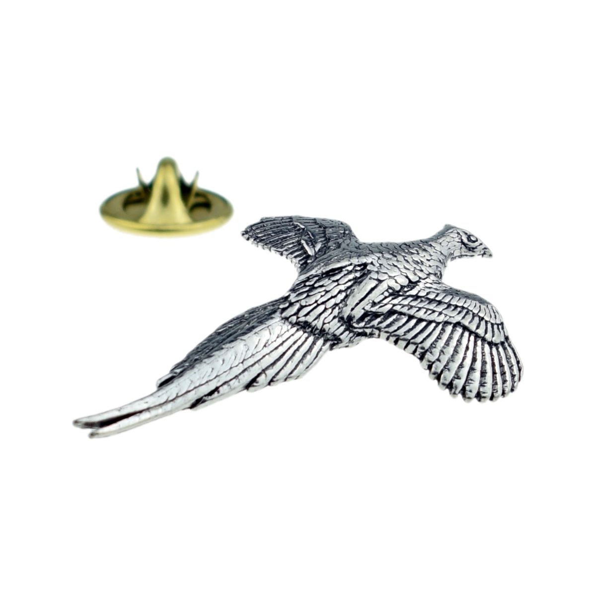 Small Pheasant English Pewter Lapel Pin Badge - Ashton and Finch