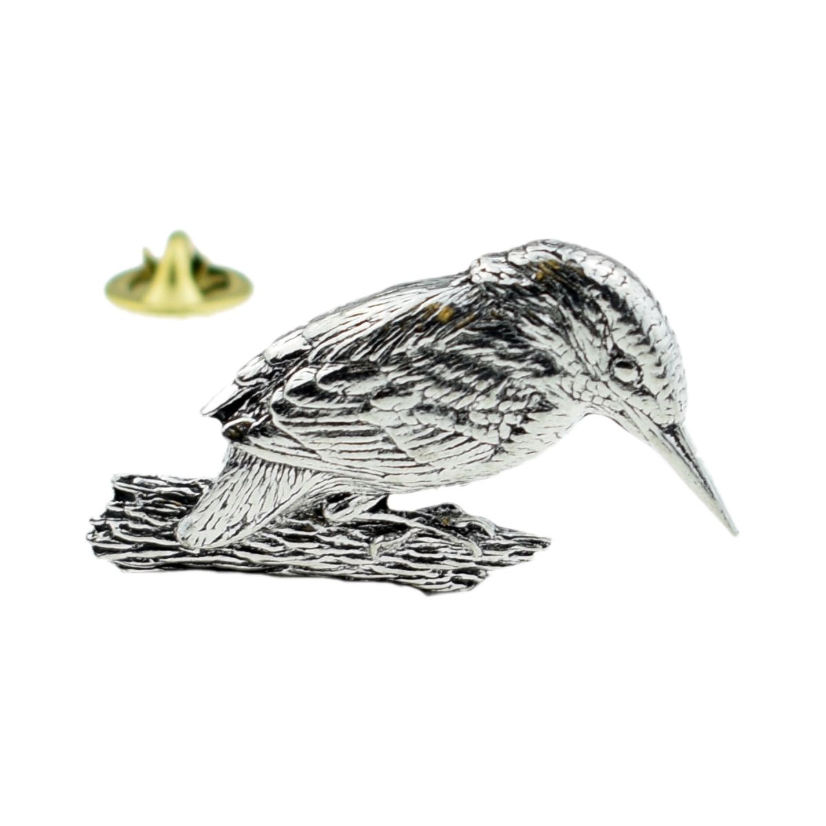 Kingfisher Bird English Pewter Lapel Pin Badge - Ashton and Finch