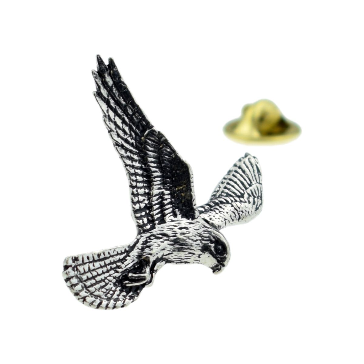 Kestrel Bird English Pewter Lapel Pin Badge - Ashton and Finch