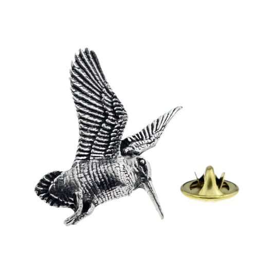 Rising Woodcock Bird English Pewter Lapel Pin Badge - Ashton and Finch