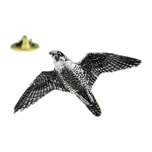 Peregrine Falcon English Pewter Lapel Pin Badge - Ashton and Finch