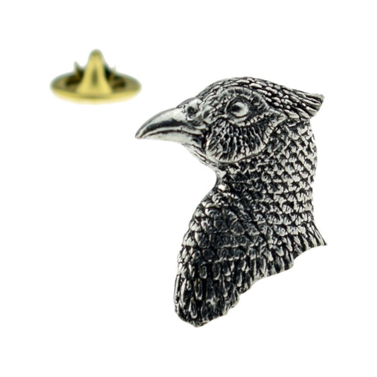 Pheasants Head English Pewter Lapel Pin Badge - Ashton and Finch