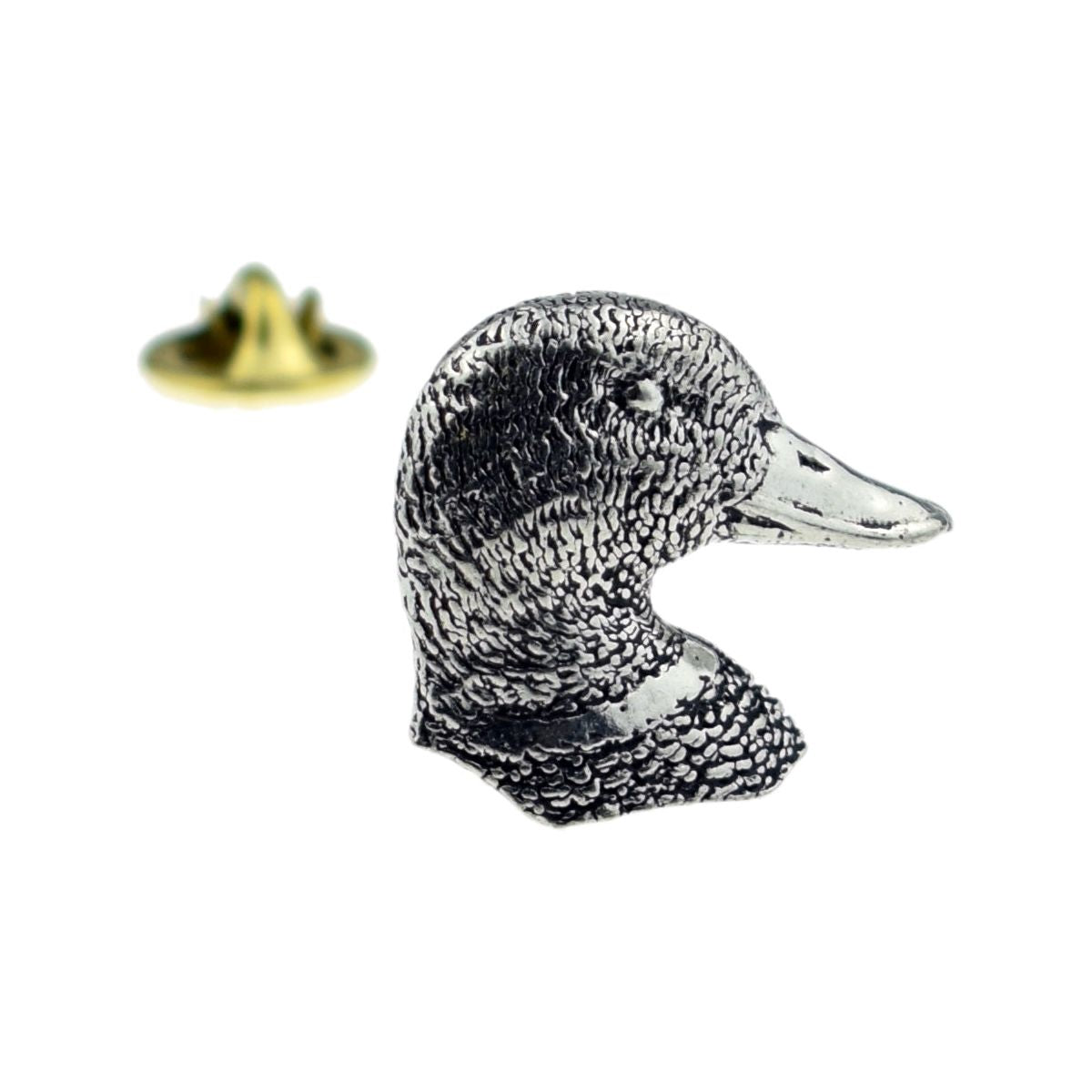 Ducks Head English Pewter Lapel Pin Badge - Ashton and Finch