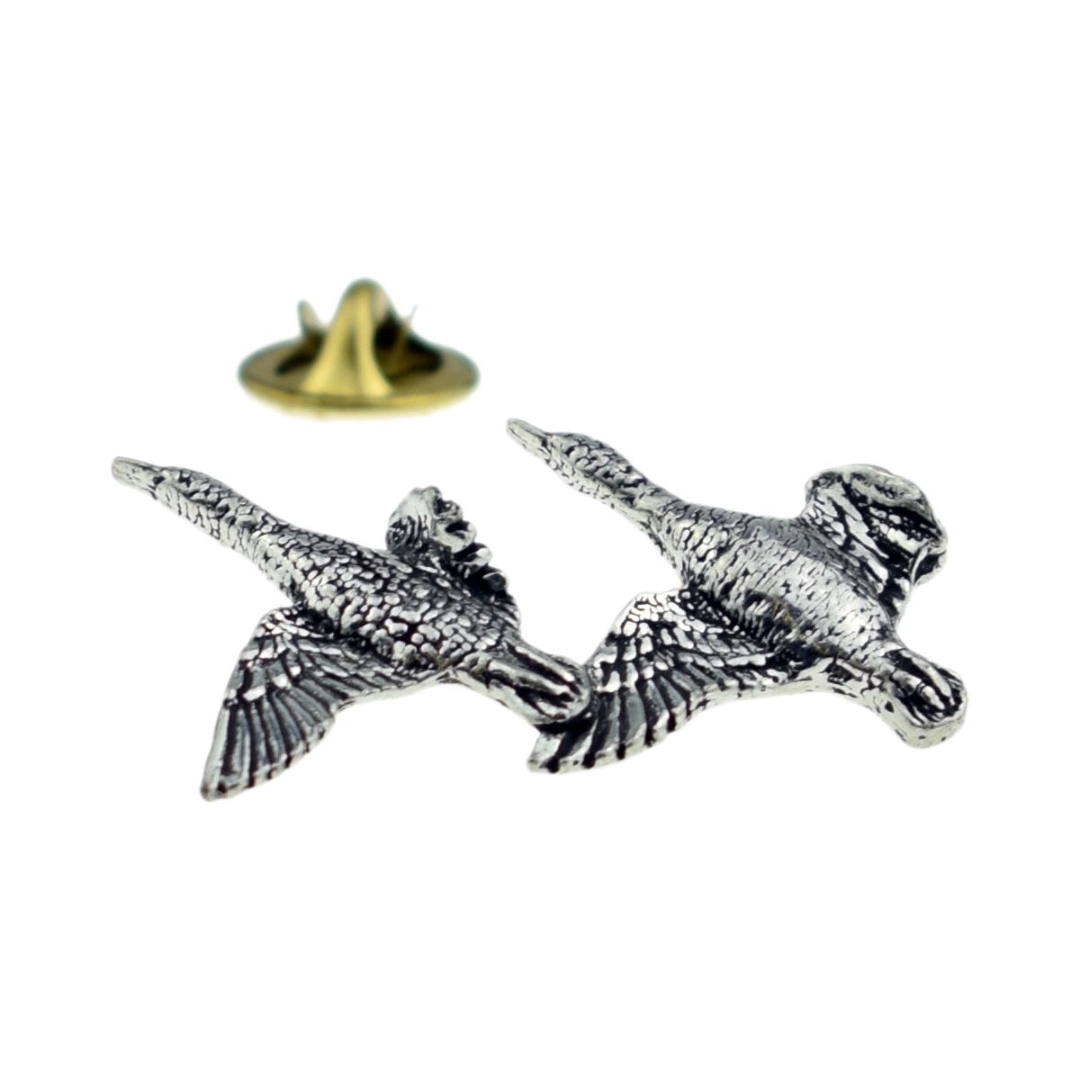 Geese Birds English Pewter Lapel Pin Badge - Ashton and Finch