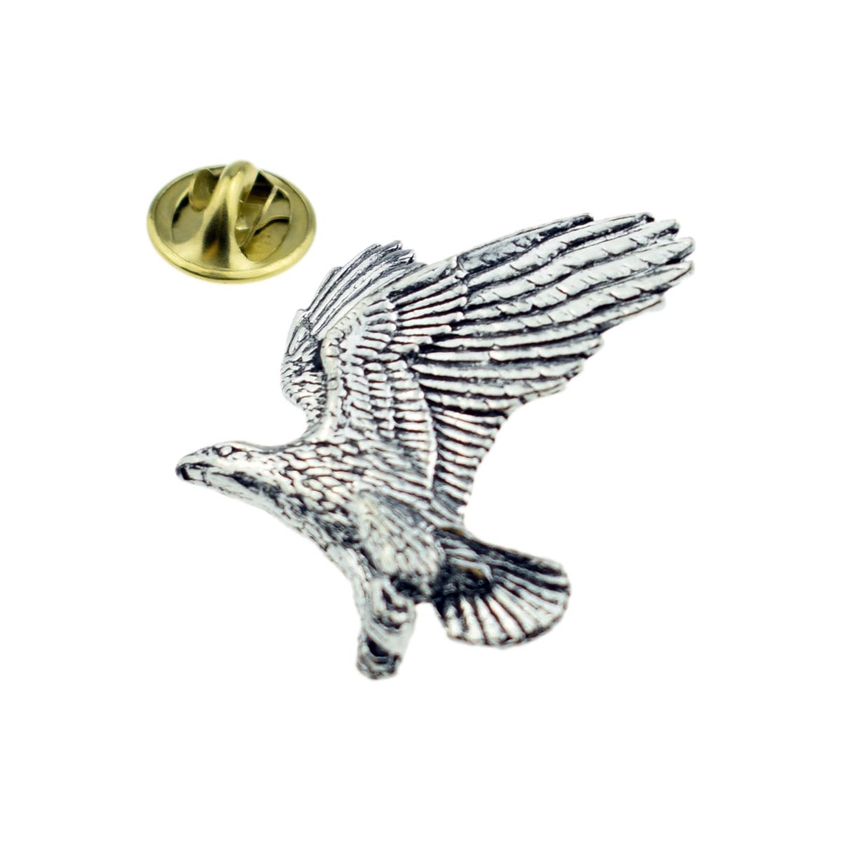 Eagle Bird English Pewter Lapel Pin Badge - Ashton and Finch