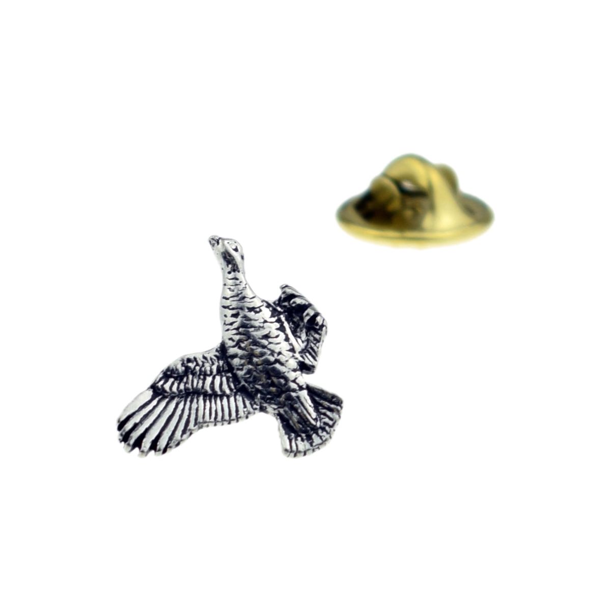 Grouse Bird English Pewter Lapel Pin Badge - Ashton and Finch
