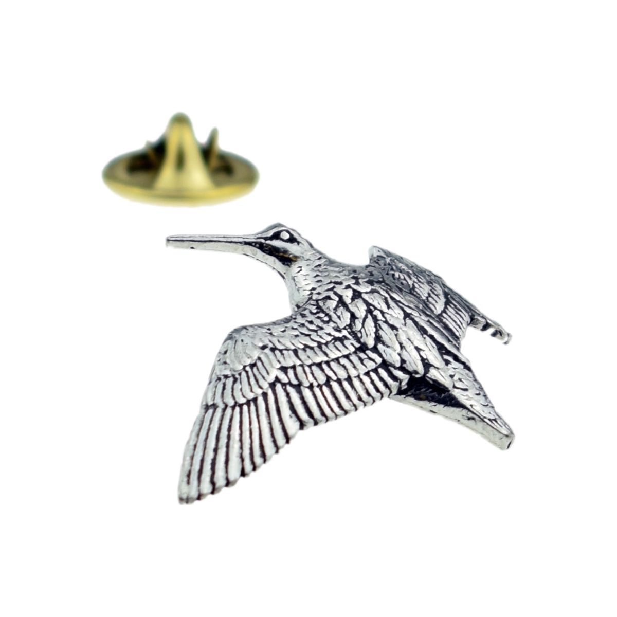 Woodcock Bird English Pewter Lapel Pin Badge - Ashton and Finch