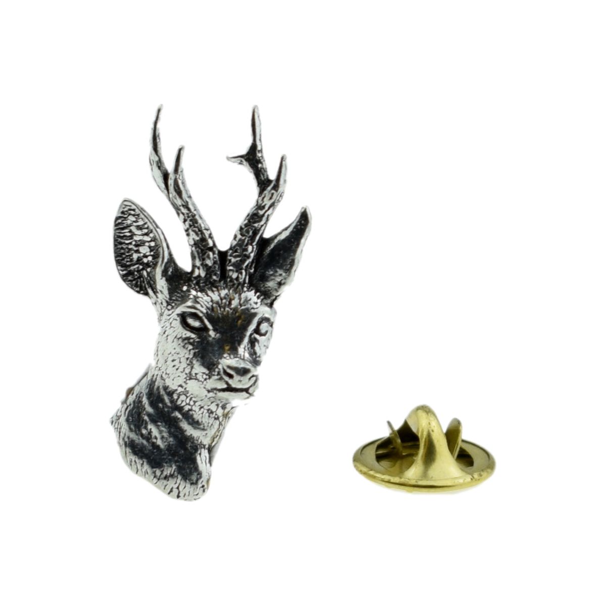 Roe Deer (Stag) Pewter Lapel Pin Badge - Ashton and Finch