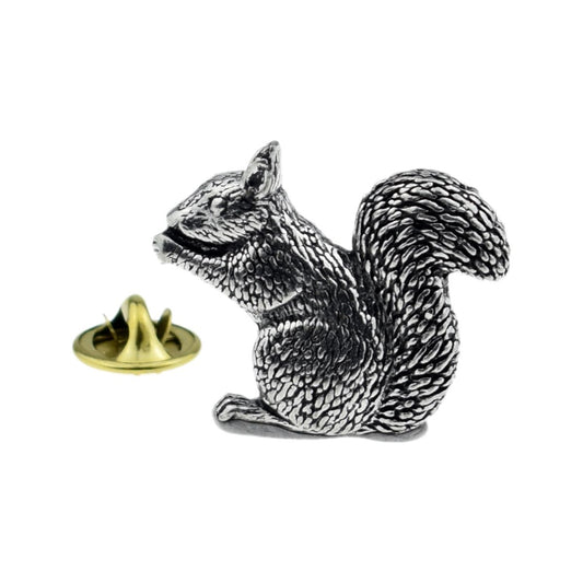 Squirrel English Pewter Lapel Pin Badge - Ashton and Finch