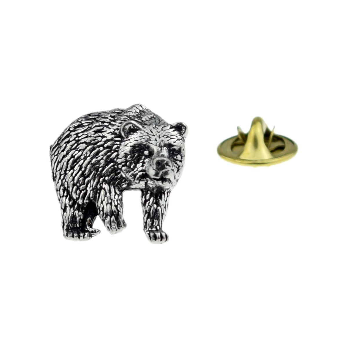 Bear English Pewter Lapel Pin Badge - Ashton and Finch