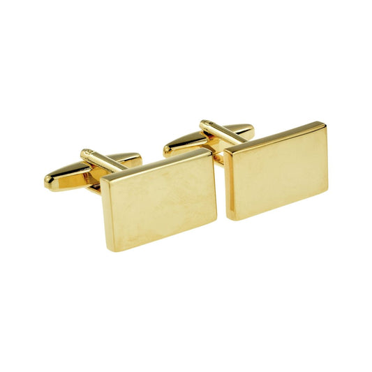 Deluxe Gold Rectangle Cufflinks - Ashton and Finch