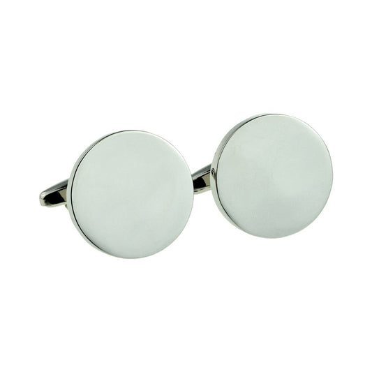 Engraved Deluxe Round Cufflinks - Ashton and Finch