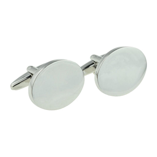Engraved Deluxe Oval Cufflinks - Ashton and Finch