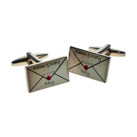 Personalised Wedding Invitation Letter Style Cufflinks - Ashton and Finch