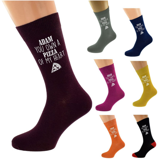 Personalised You Own a Pizza my Heart Mens Socks - Ashton and Finch