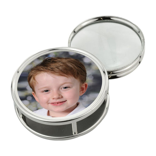 Personalised Bespoke Photo or image on Rhodium Plated Magnifying Glass - Ashton and Finch