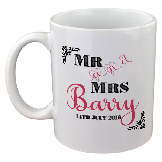 Personalised Mr & Mrs Wedding Date Mug - Ashton and Finch