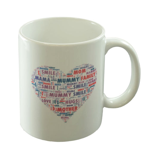 Mothers Day Mum Words in Heart Mug - Ashton and Finch