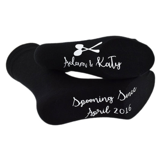 Personalised Spooning Since Anniversary Date Socks - Ashton and Finch