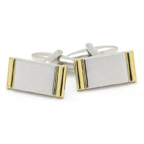 Two tone rectangular Classic cufflinks - Ashton and Finch