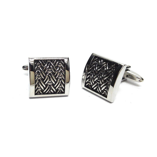 Square Hammered Classic Cufflinks - Ashton and Finch